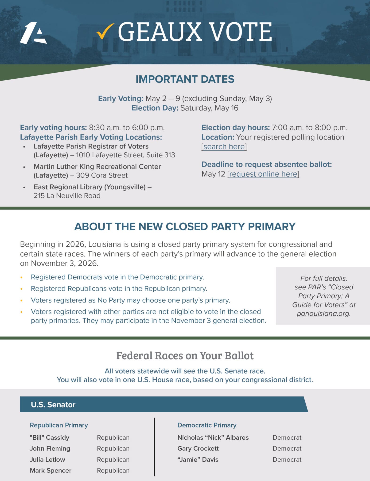 Geauxvote May2026 Websiteimage