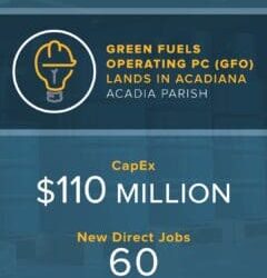 Green Fuels Operating Announces $110 Million Investment to Transform Historic Evangeline Processing Facility