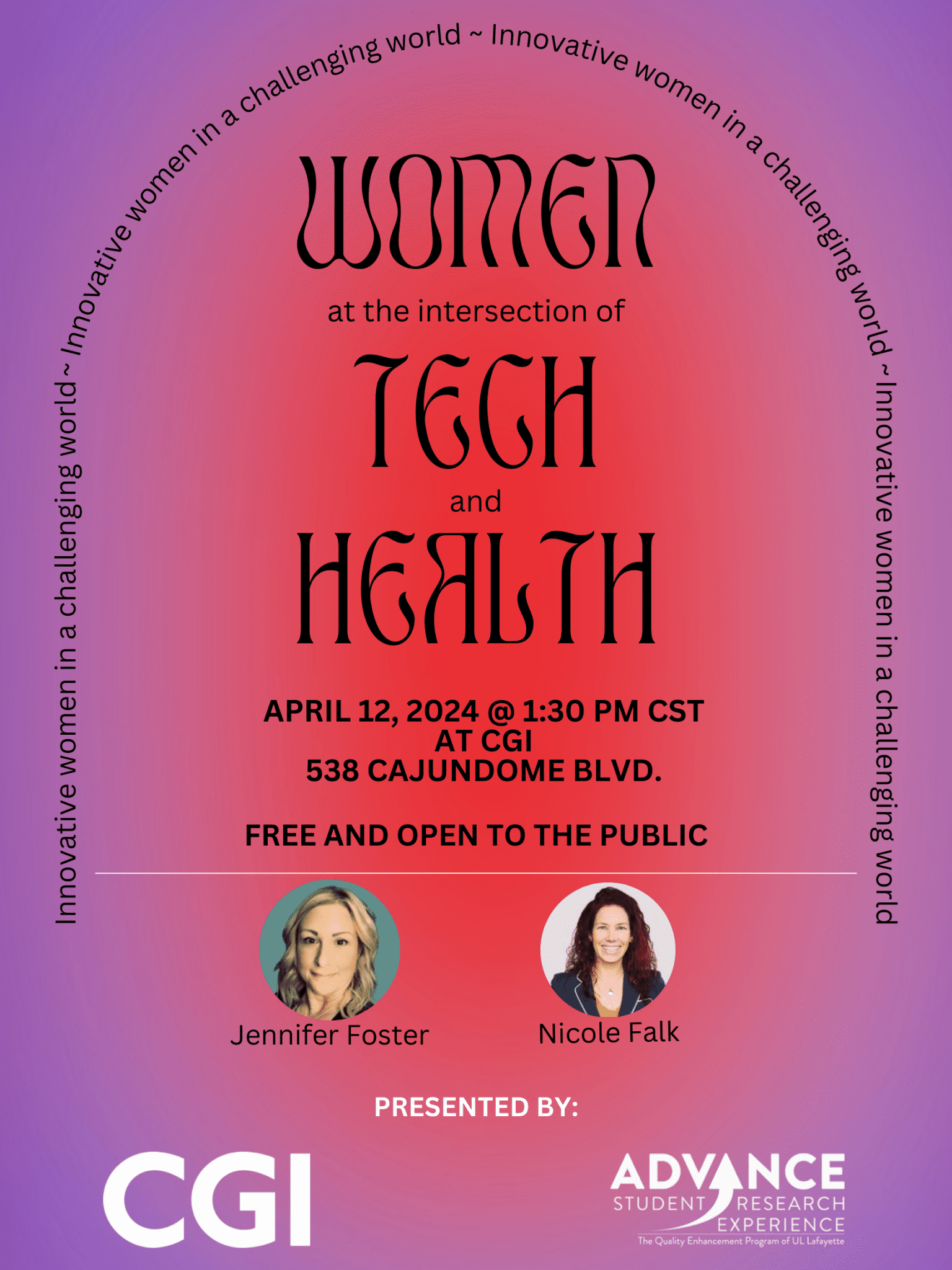 Women's Speaker Series Health Life Sciences Poster
